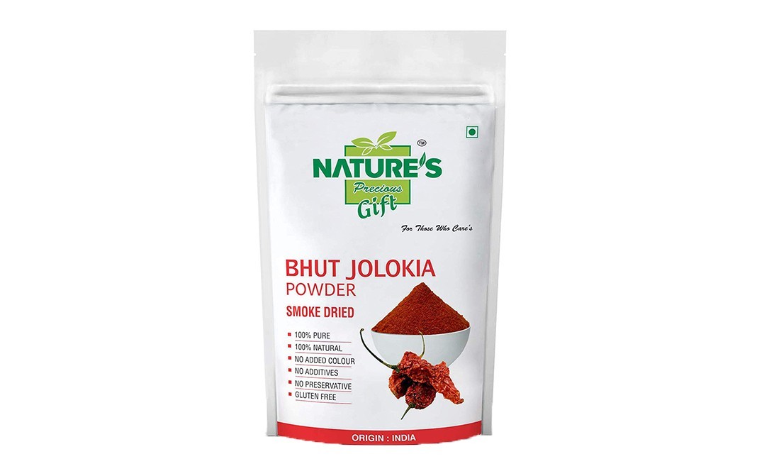 Nature's Gift Bhut Jolokia Powder Smoke Dried   Pack  250 grams